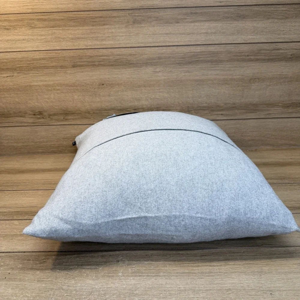 David Fussenegger Gray Soft Pillow Alpine Chalet Eat Sleep Ski Repeat Winter New
